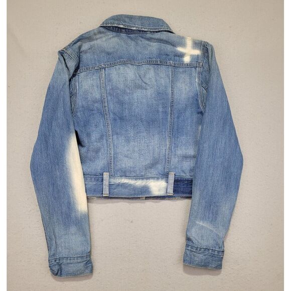 Levi's Jean Jacket GIRLS KIDS Large Patchwork Denim Trucker - Picture 2 of 6